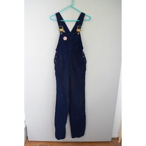 Wampum Corduroy Overalls 28x36 Navy Blue Vintage Workwear Mens Dungarees Retro